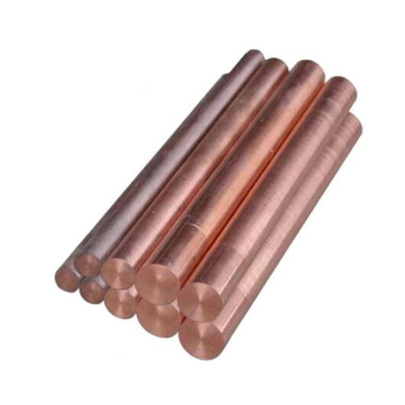 99.9% T2 Pure Copper Rod Metal Round Solid Bar 14~35mm Diameter 200~500mm Long