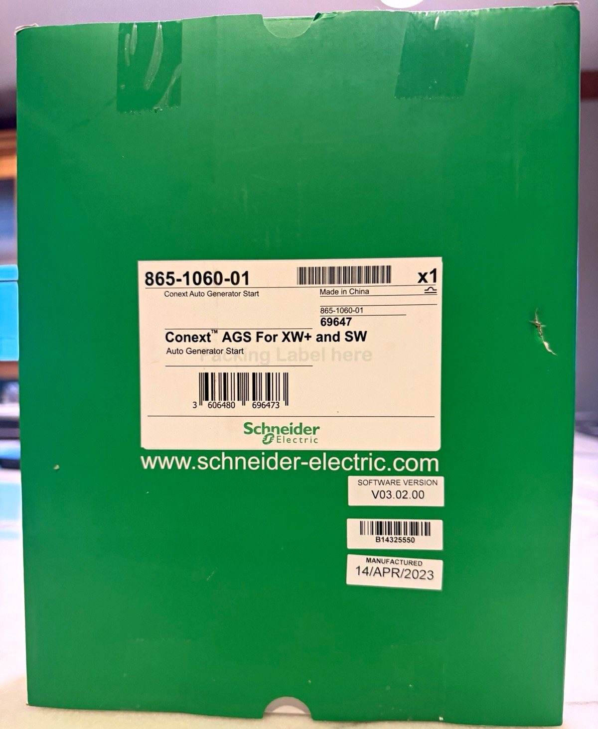 Schneider Electric Conext AGS Auto Generator Start for XW+ & SW 865-1060-01