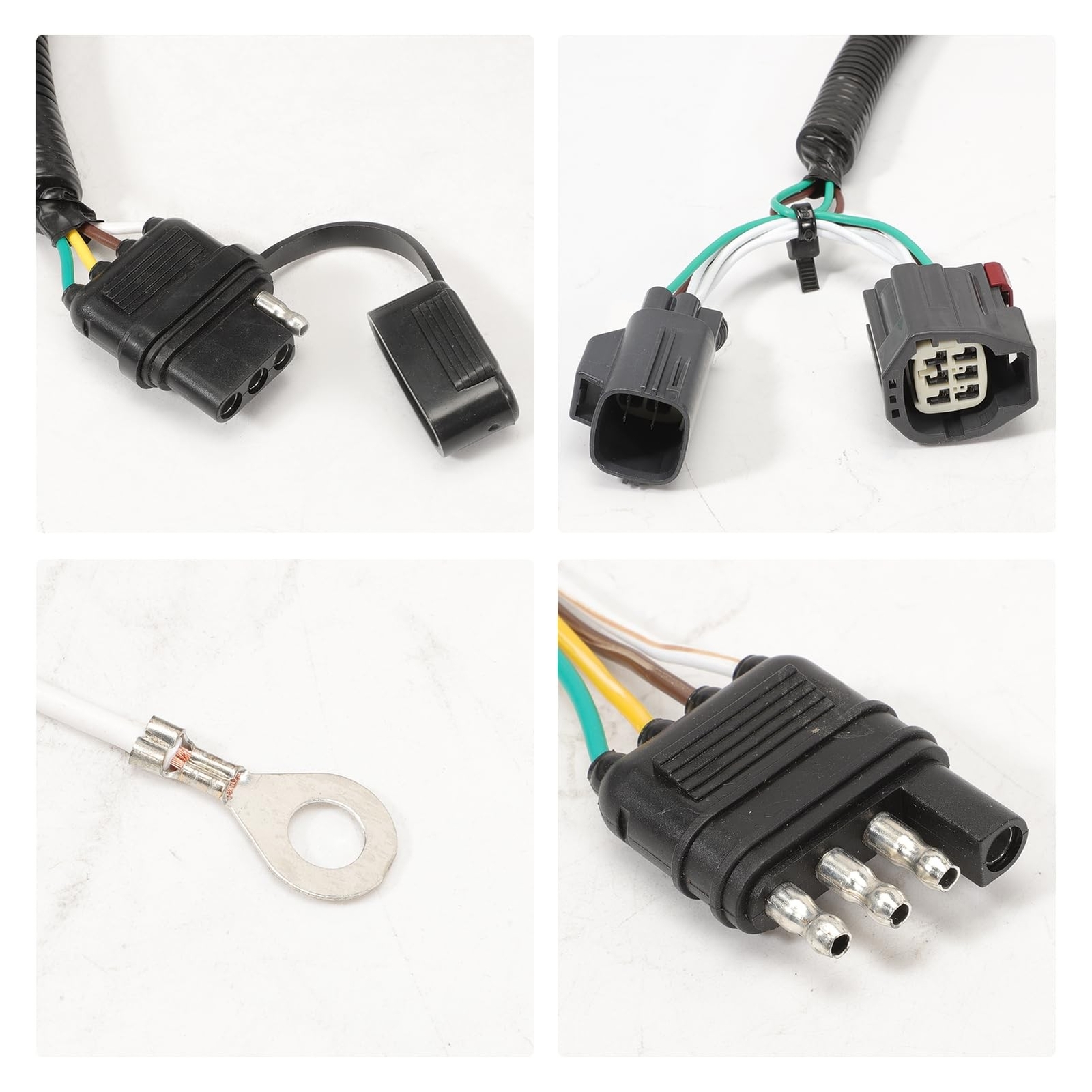 58903 Custom Fit 4 Way RV Towed Vehicle Wiring Trailer Harness Compatible wit…