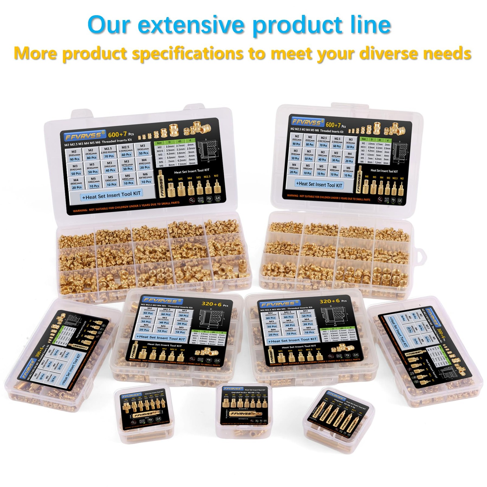 7X Soldering Tips/Heat Set Insert Tips – general, M2-m8 New Edition 8