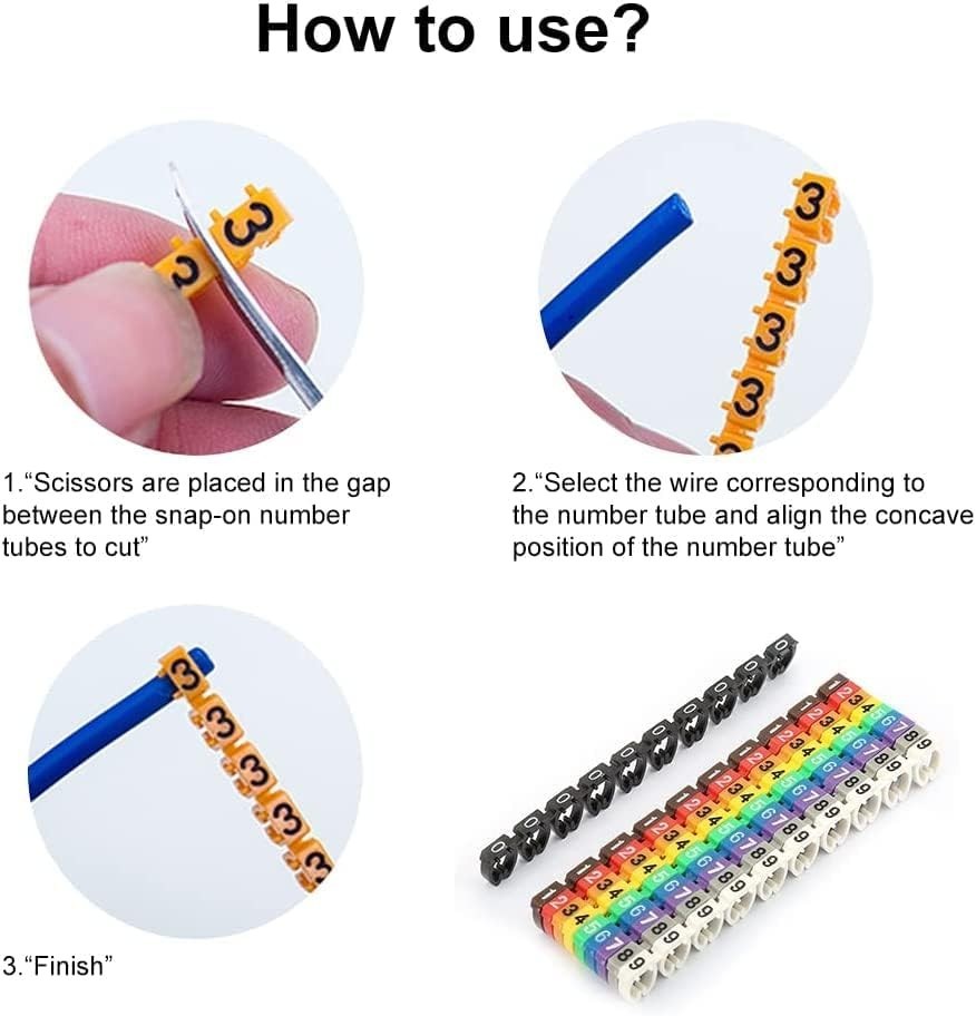 Easy-To-Use 100PCS Multicolor Cable Markers for Reliable Wire Identification