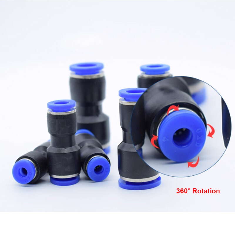Pneumatic Push In Fittings Straight Equal/Reducing Connectors For Air Tube Hose