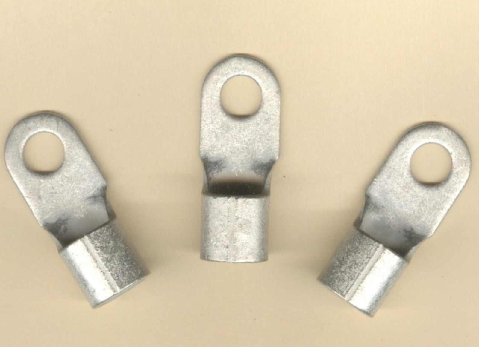10 Bare RING Lug Brazed Barrel Terminal Connectors #2 Wire AWG 5/16″ Stud USA