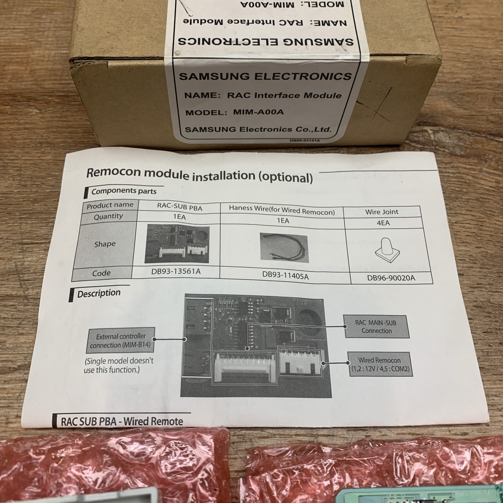 Samsung RAC Interface Module Accessory Kit MIM-A00A NOS