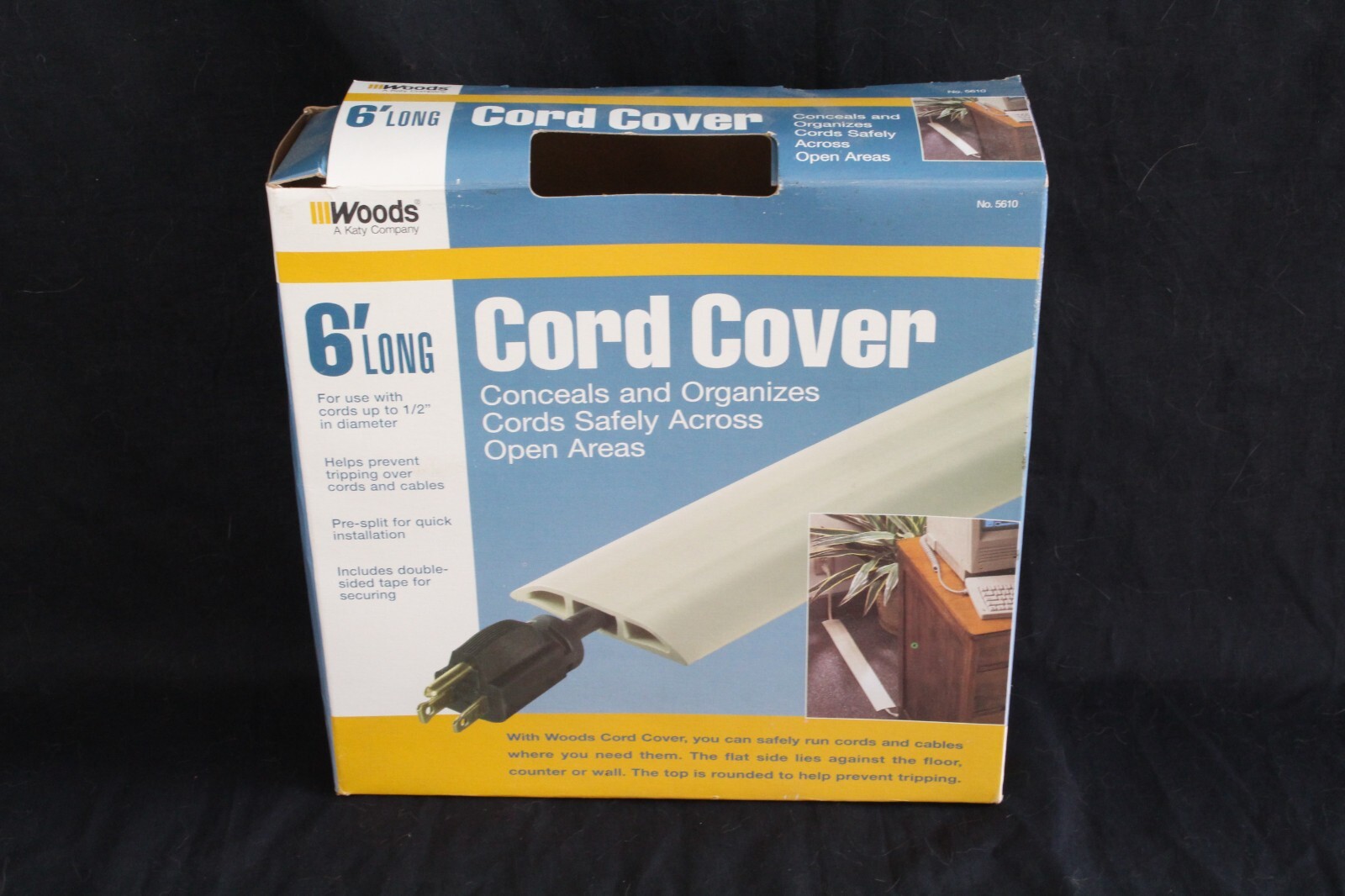 Katy Woods 6′ Pre-Split Long Rubber Cord Cover & Organizer NEW