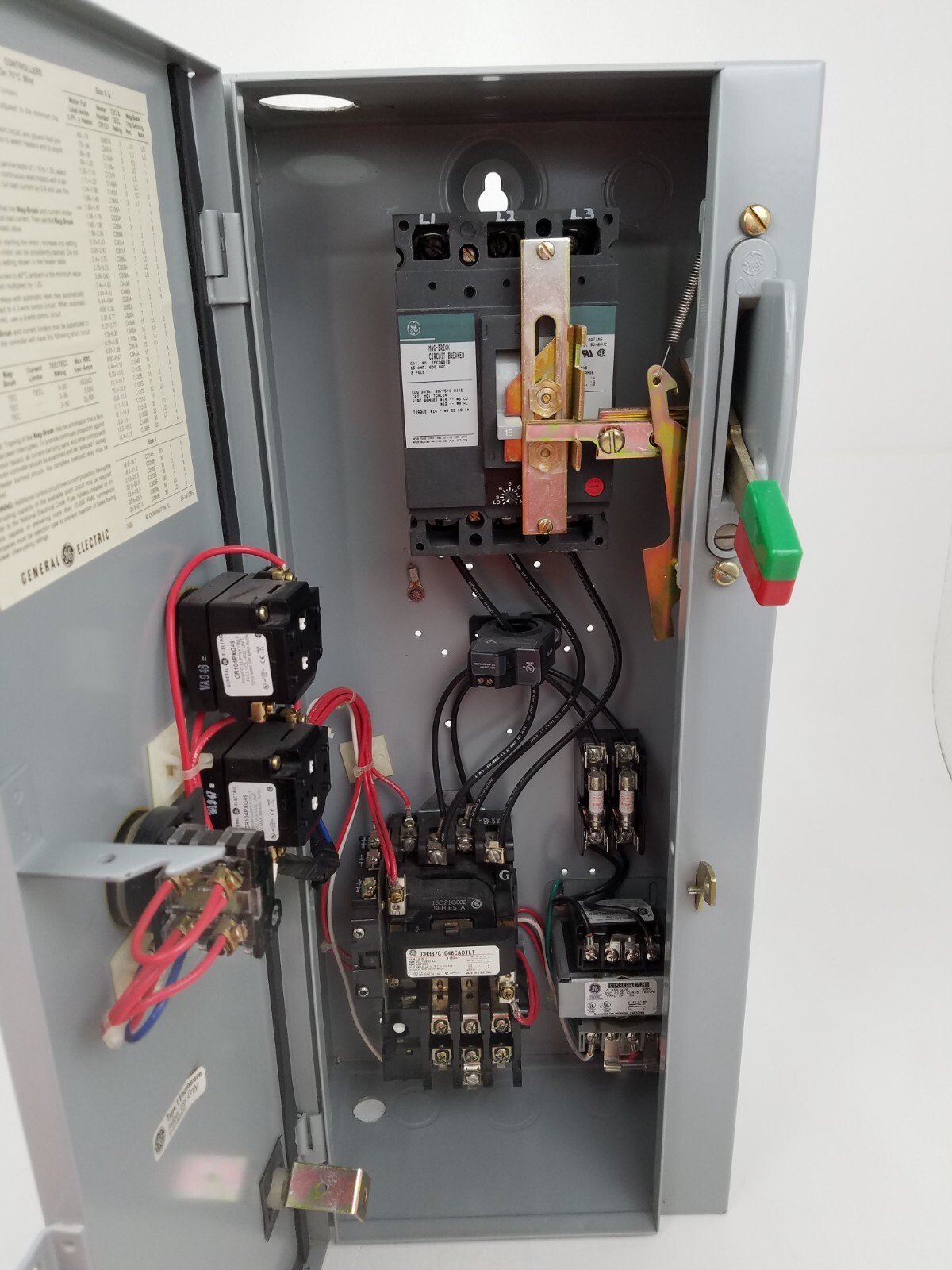 GE NEMA 1 Size 1 Breaker Style Combo Motor Starter 3P 480V HOA – Next Day Option