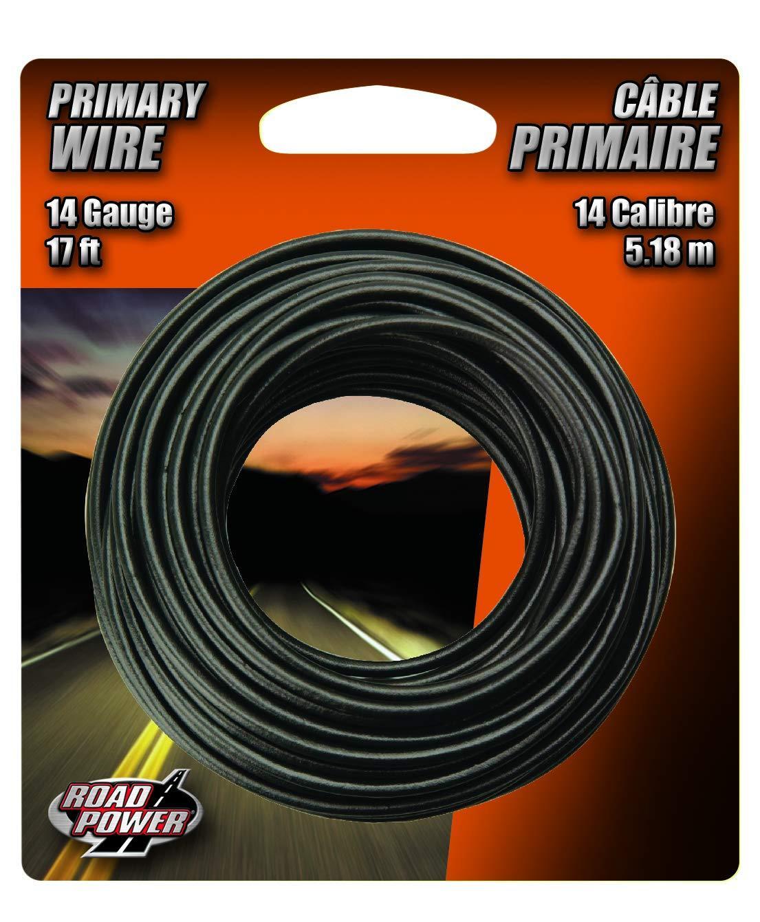 Coleman Cable 55667133 14-Gauge 17-Foot Automotive Copper Wire, Black