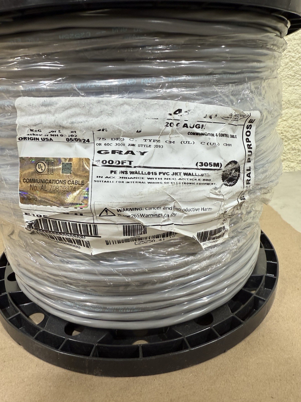 CAROL GENERAL CABLE C2525A.41.10 1000′ Spool