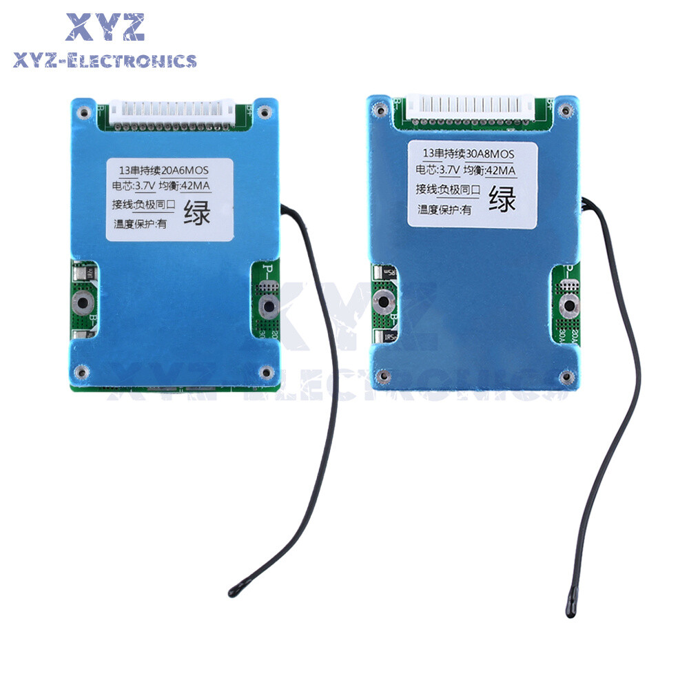 13S 48V 20A 30A Same Port Battery Protection Board for 18650 Li-ion Battery