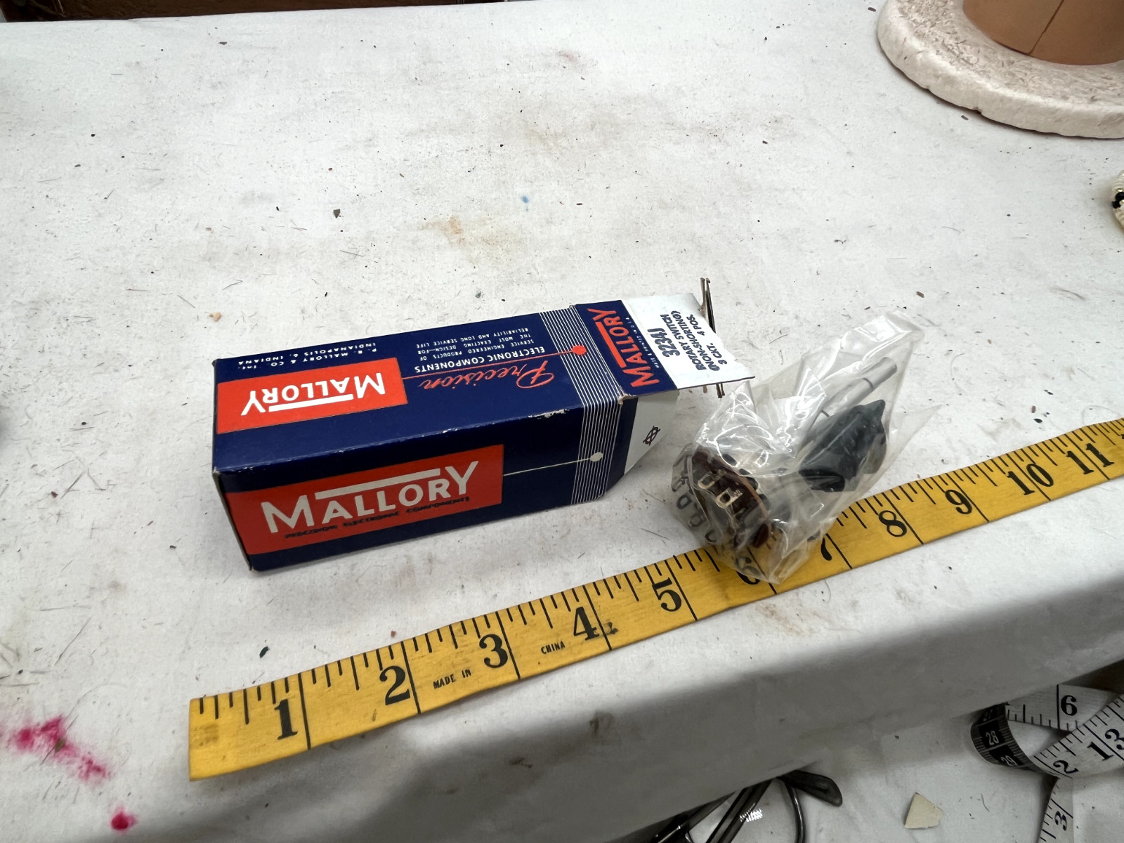 vintage mallory 3234j rotary switch non-shorting 3 circut 4 pos. deadstock lot