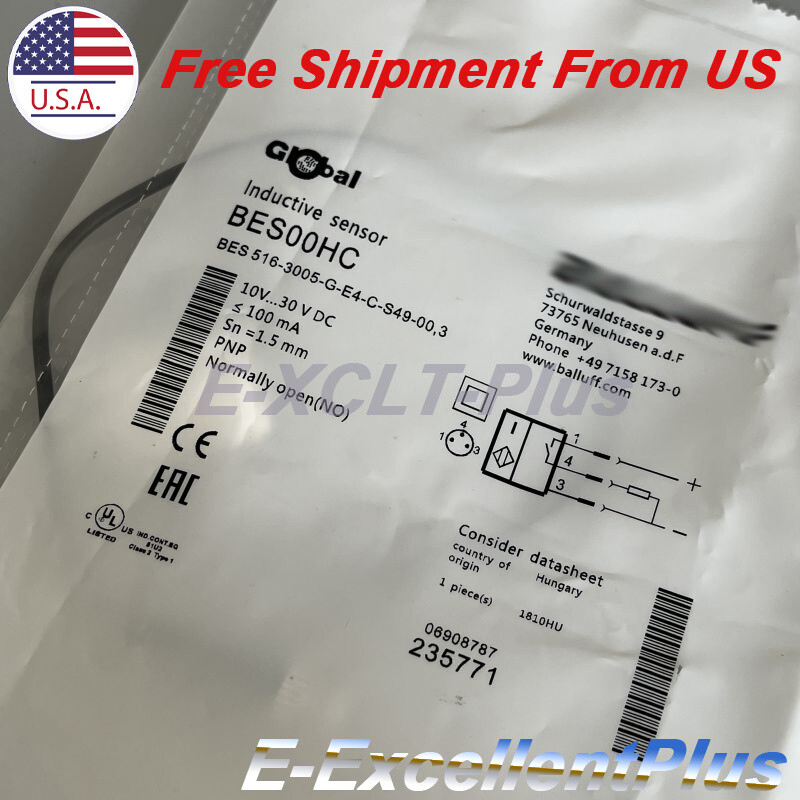 New Proximity Sensor For BALLUFF BES00HC BES 516-3005-G-E4-C-S49-00,3 10-30VDC