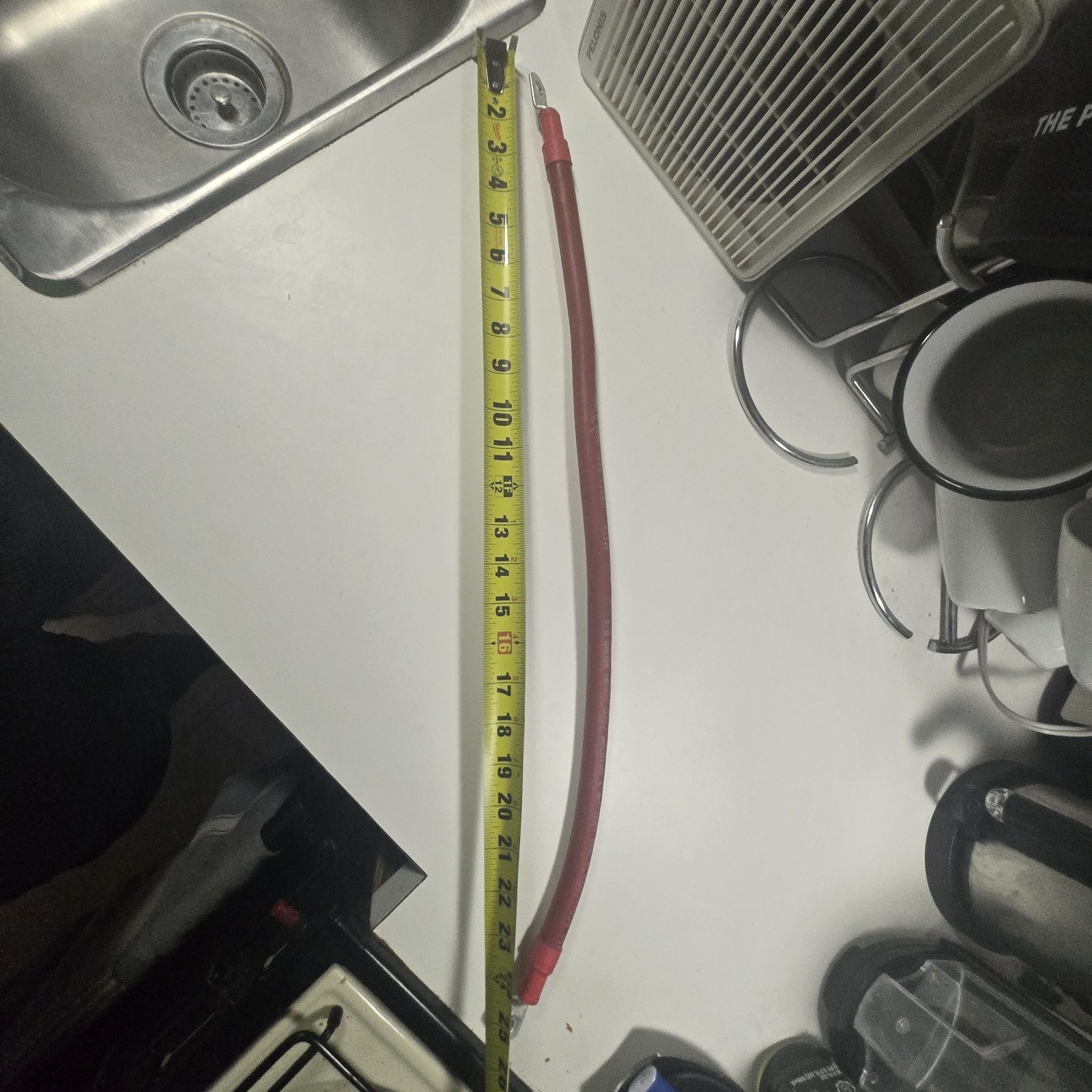 2/0 AWG Heavy Duty Welding & Battery Cable 24″ Red 600V Lugged Both Ends New