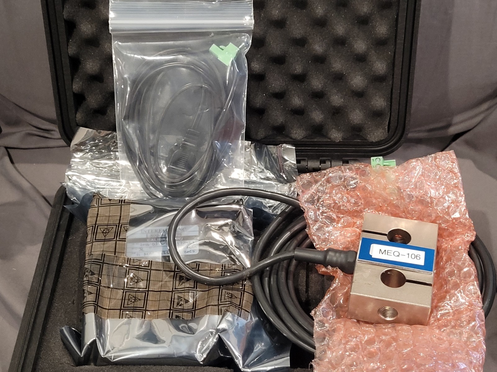 FORCE TRANSDUCER SSM-AJ-3000 And STRAIN GUAGE INTERFACE 9890- 001-1 In Case