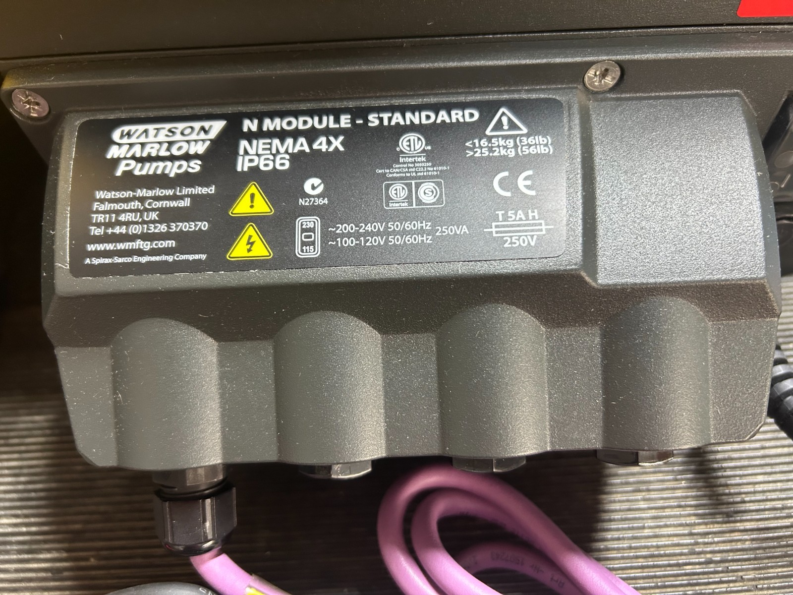 Watson Marlow 630Bp N/R Peristaltic Pump N Module-Standard NEMA4X IP66