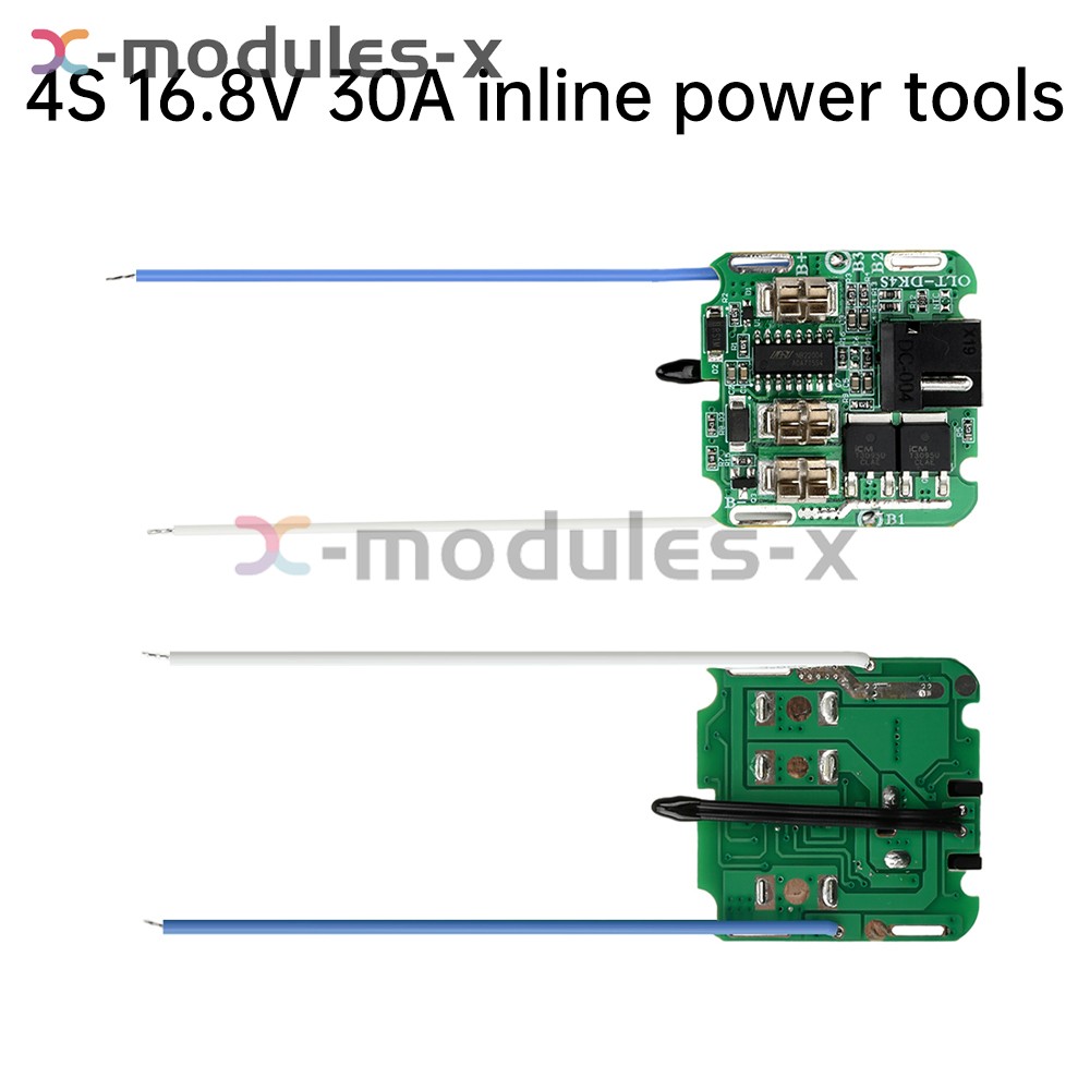 4S 16.8V 30A 18650 Li-ion Battery Protection Board BMS Dual MOS for Power Tools