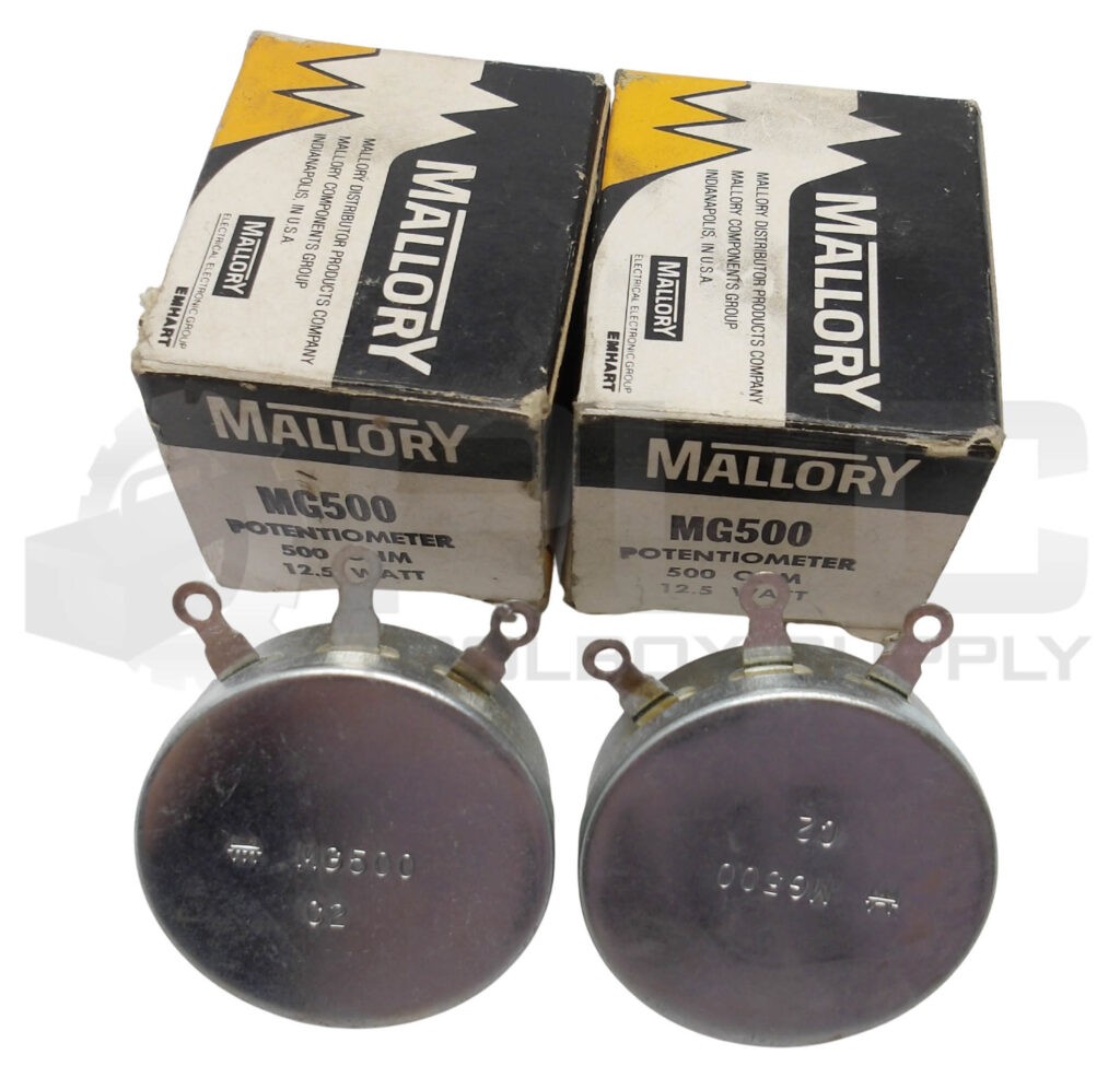 NEW LOT OF 2 MALLORY PRECISION MG500 POTENTIOMETER 120.5W