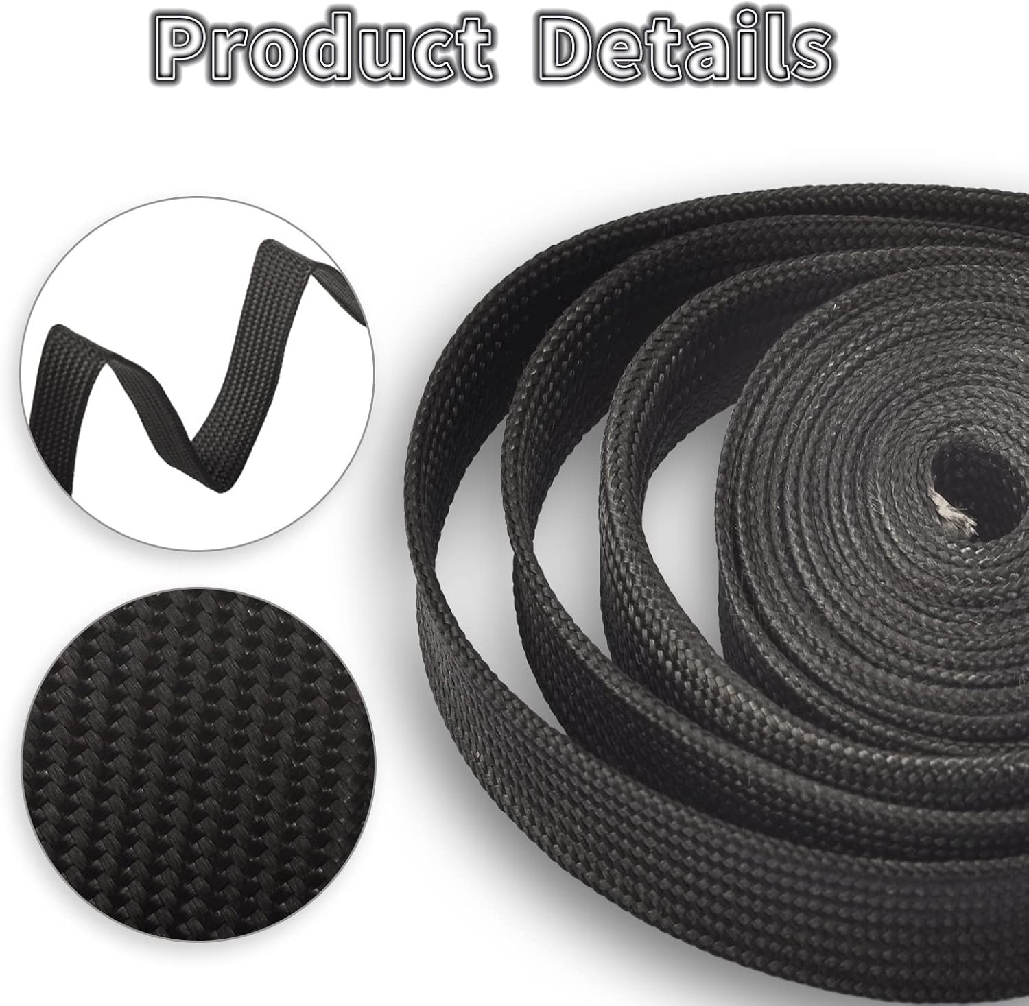 High-Temp Fiberglass Heat Sleeve for Spark Plug Wires – 5FT x 1/4″ Protection