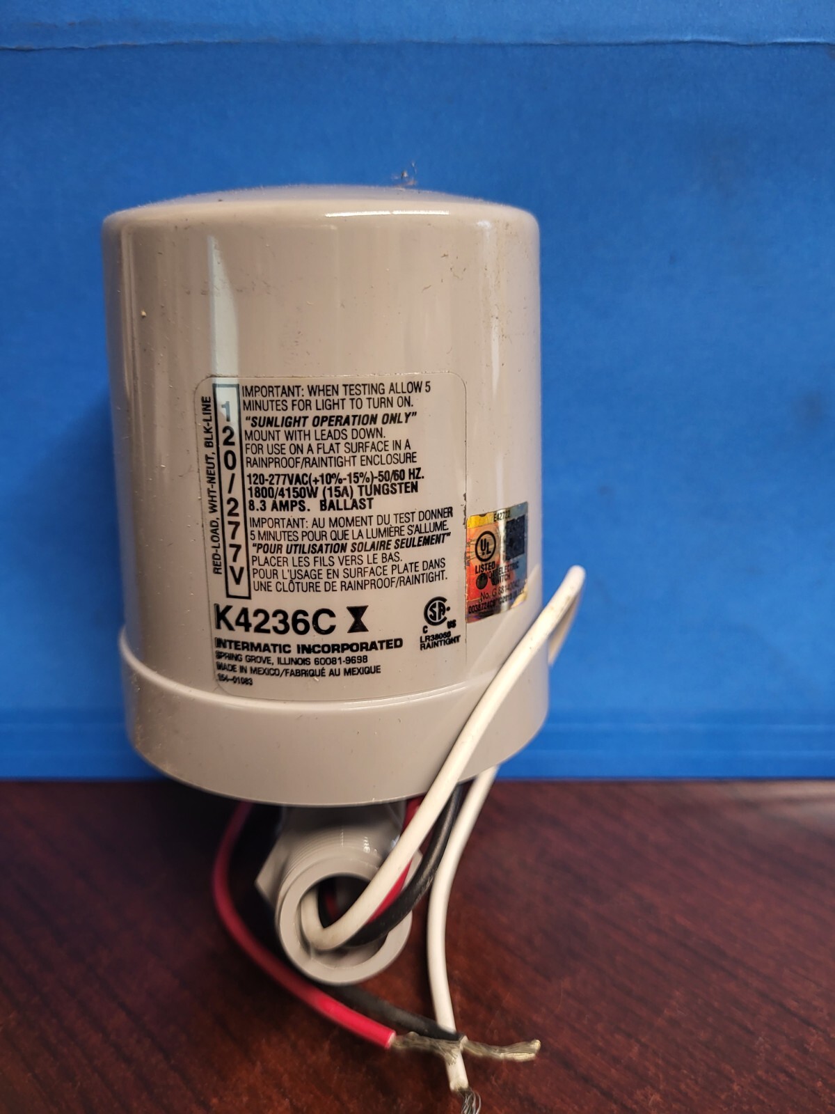 INTERMATIC PHOTO CONTROL K4236C 120-277 VAC
