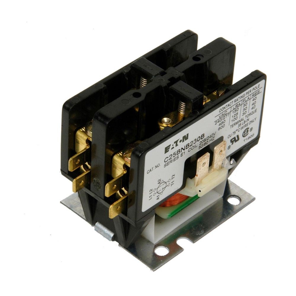 Eaton C25BNB230A 25A Contactor, 2-Pole, 110-120V, Quick Connect