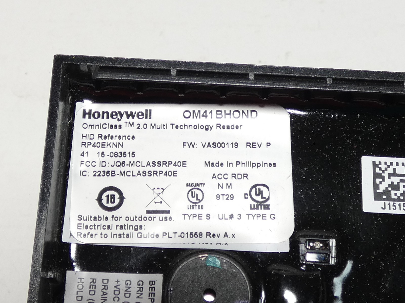 Honeywell OM41BHOND OmniClass 2.0 Multi-Technology Wall Switch Reader
