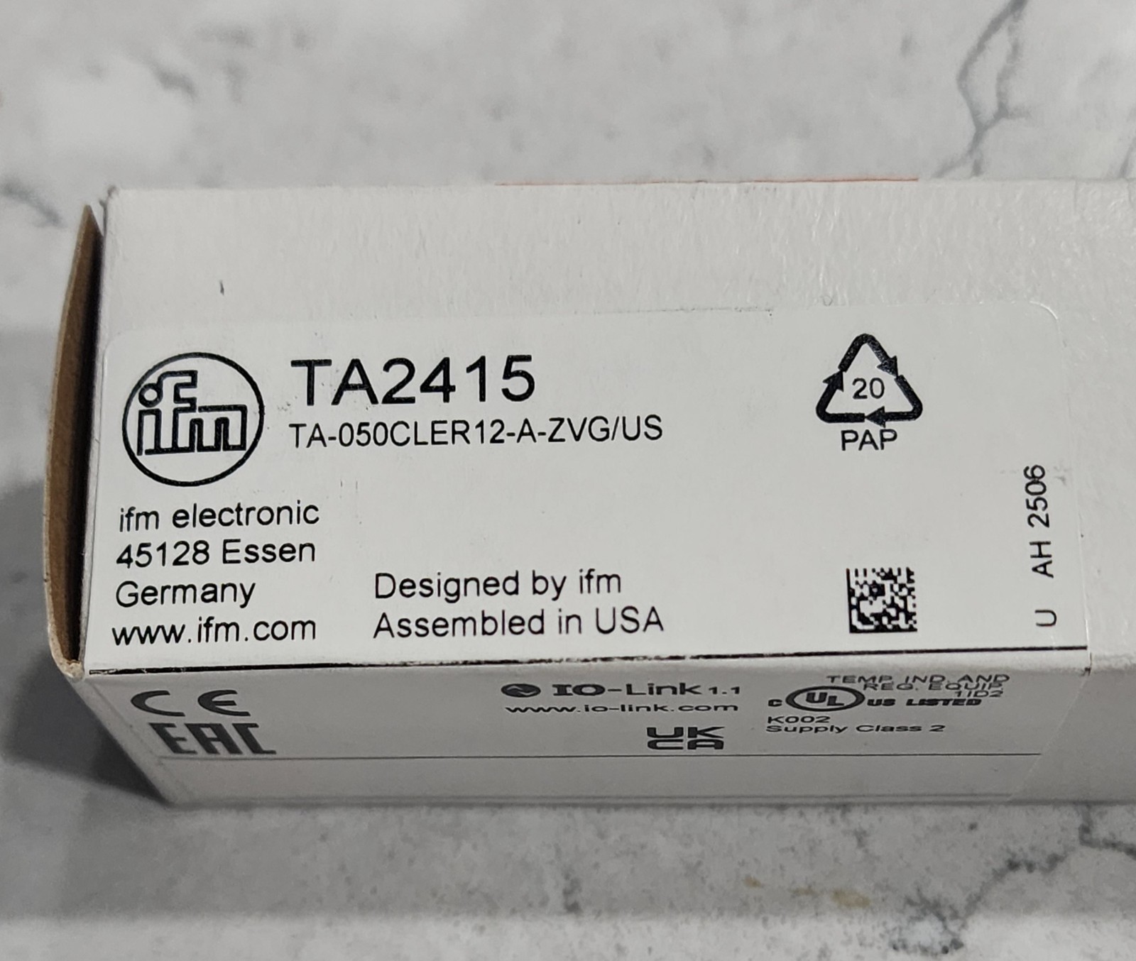 IFM Temperature Transmitter TA2415 TA-050CLER12-A-ZVG/US NEW