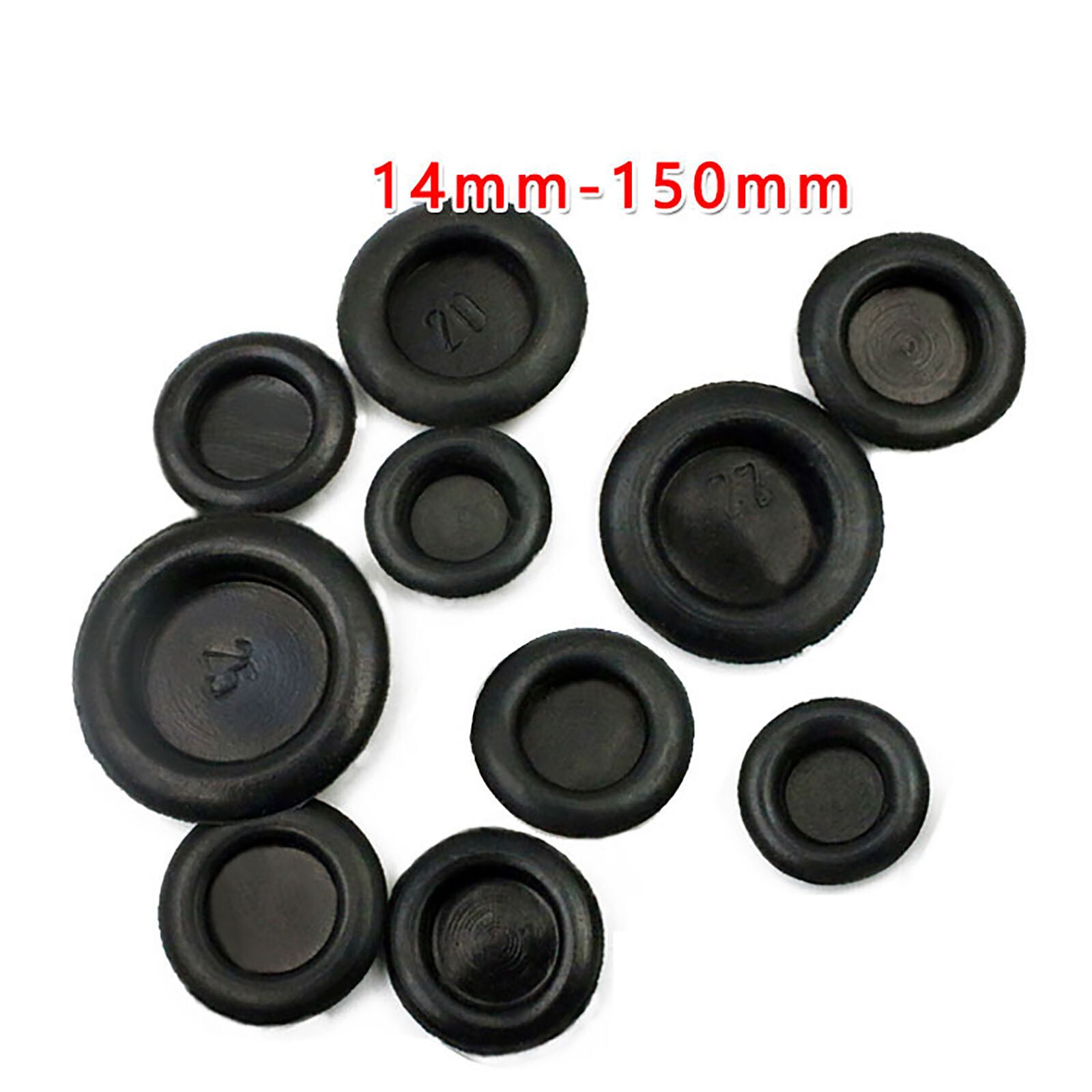 Blanking Rubber Grommets Closed Blind Grommet Plugs Bung Black 14mm ~ 150mm