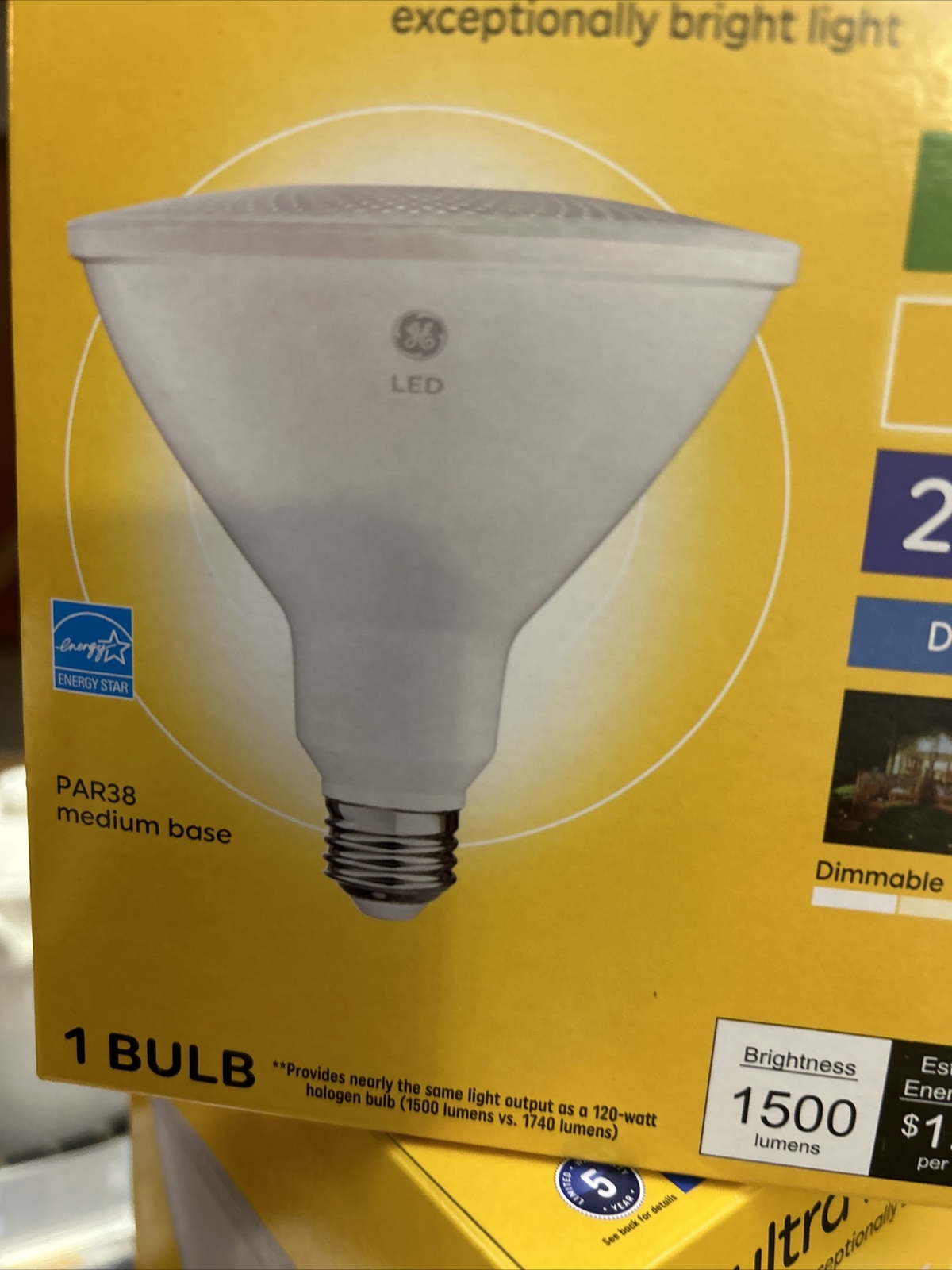 Lot of Three ( 3 ) GE LED 16W PAR38 Bulbs -93128856