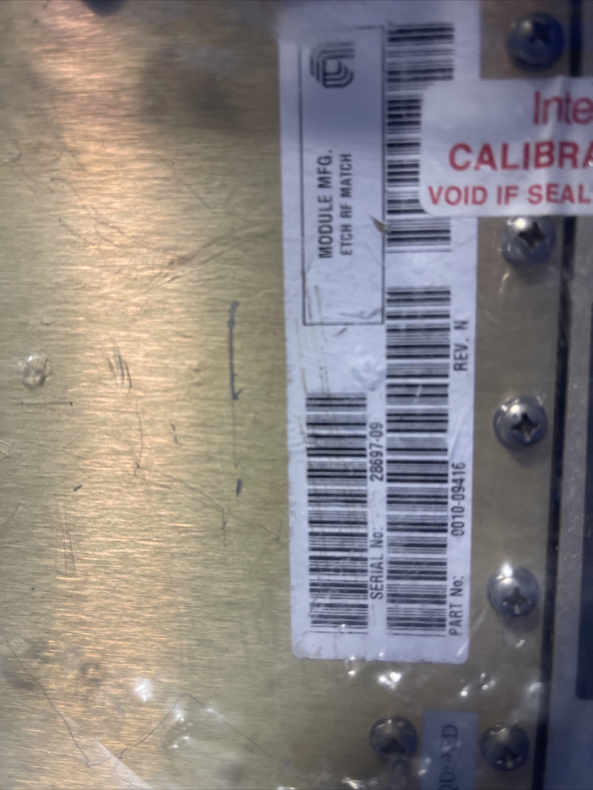 AMAT Applied Materials 0010-09416 – RF Match ASSY, ETCH – Refurbished By Intel