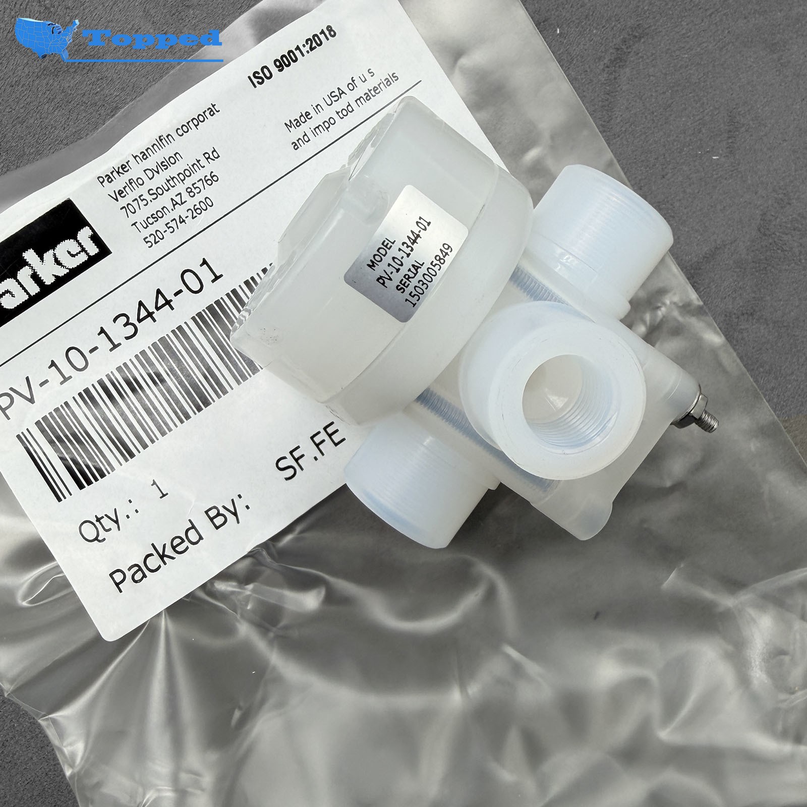 PV-10-1344-01 Three-way Pneumatic Diaphragm Valve for Parker