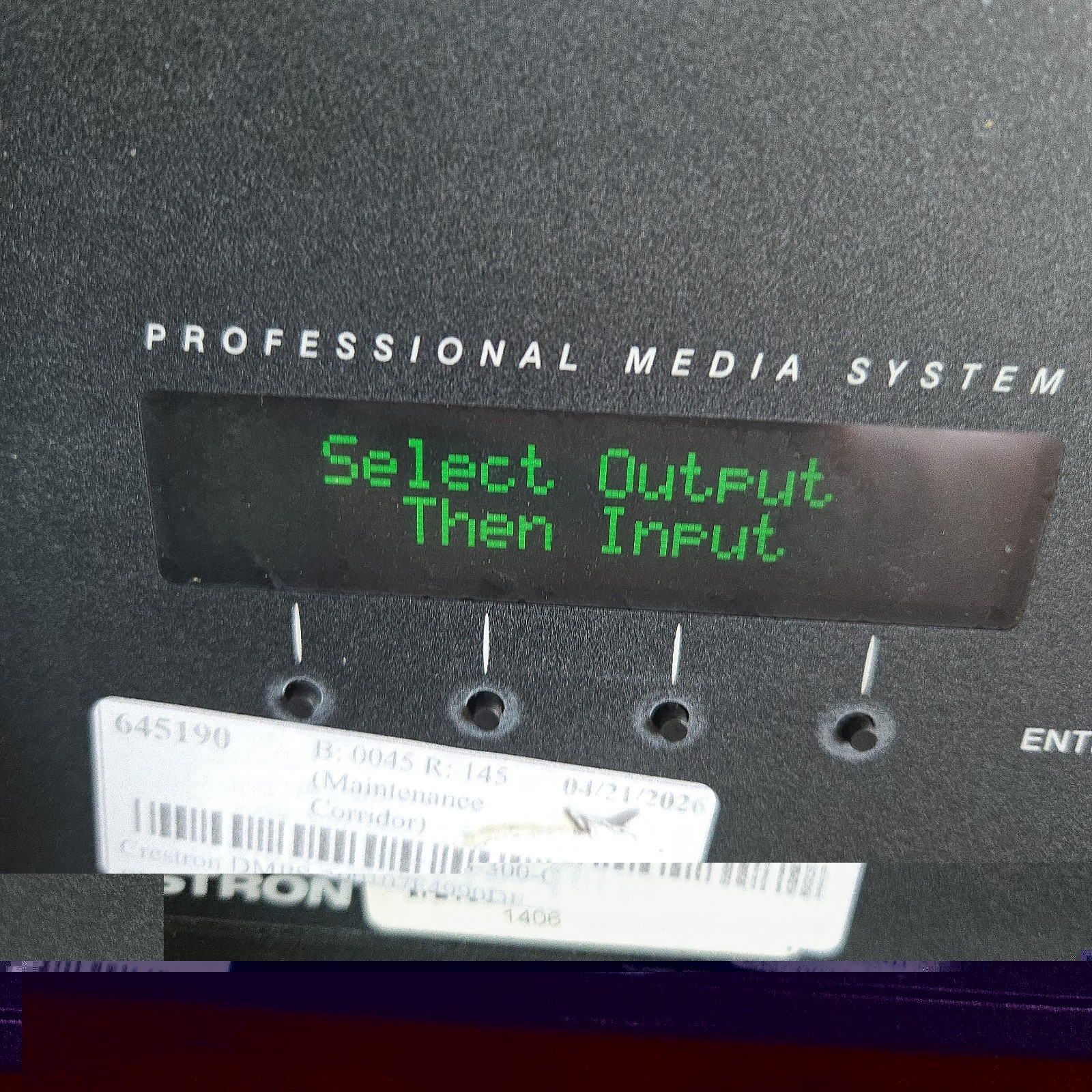 Crestron DMPS-300-C DigitalMedia Presentation System 300 USED