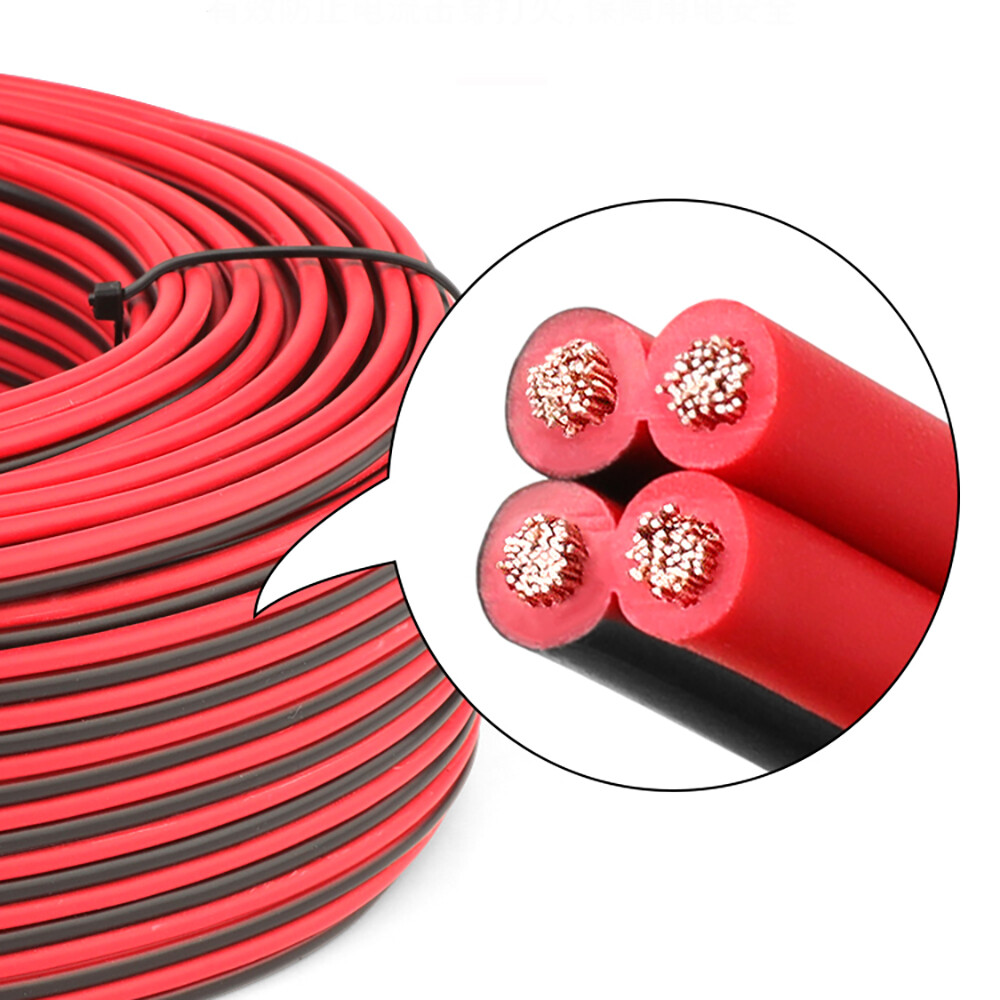 Red Black 2 Core Parallel LED Speaker Cable Wire Pure Copper Wire 0.3mm² -2.5mm²