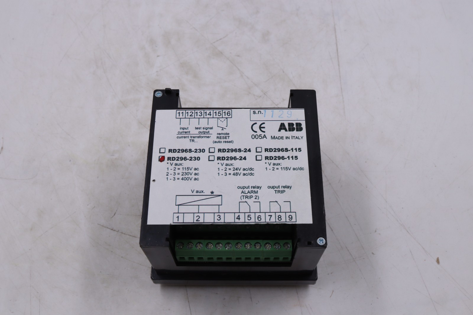 ABB RD296-230 MADE IN ITALY