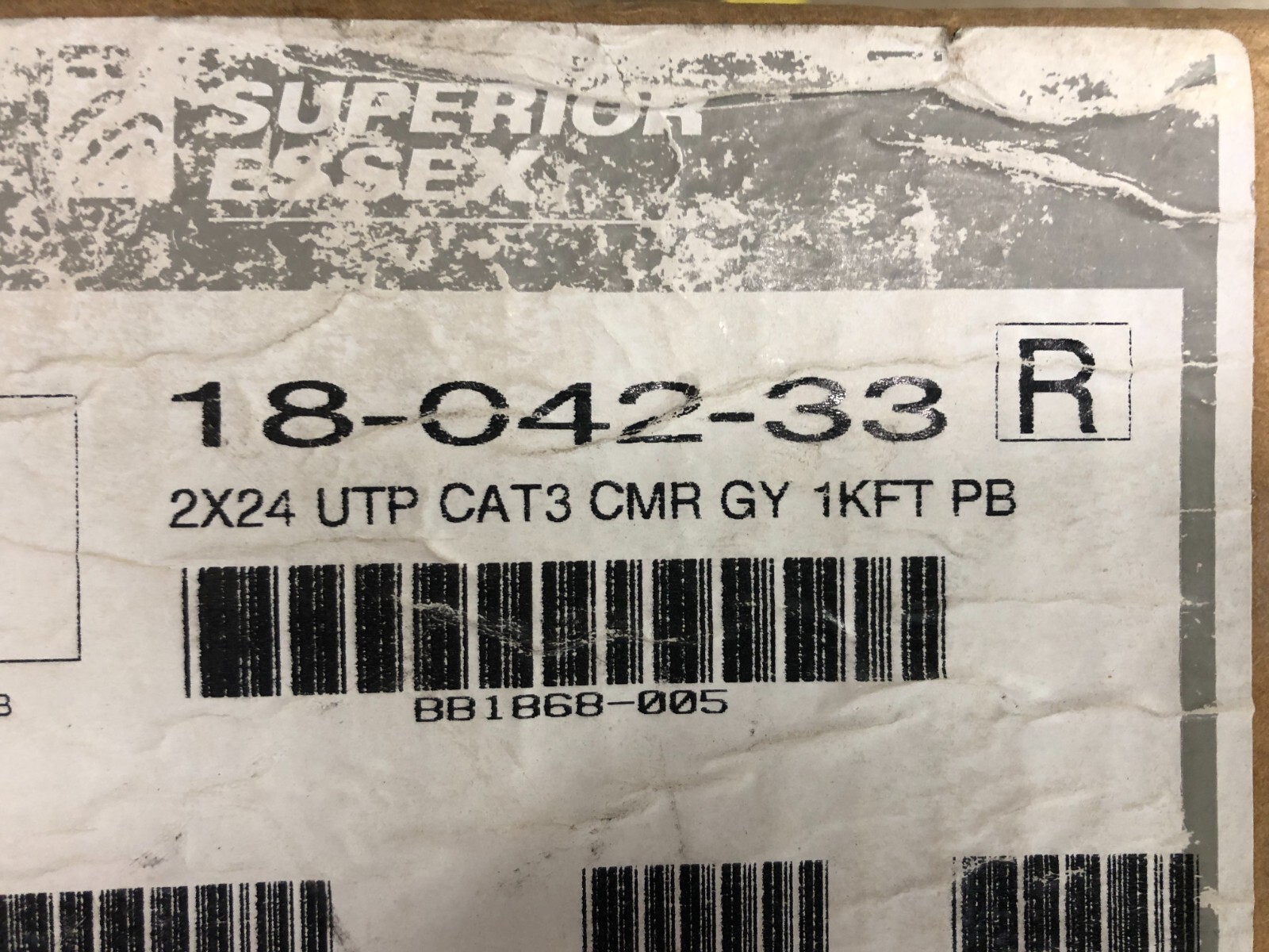 50′ Superior Essex 18-042-33 2 Pair 24 AWG UTP Cat 3 Wire Cable