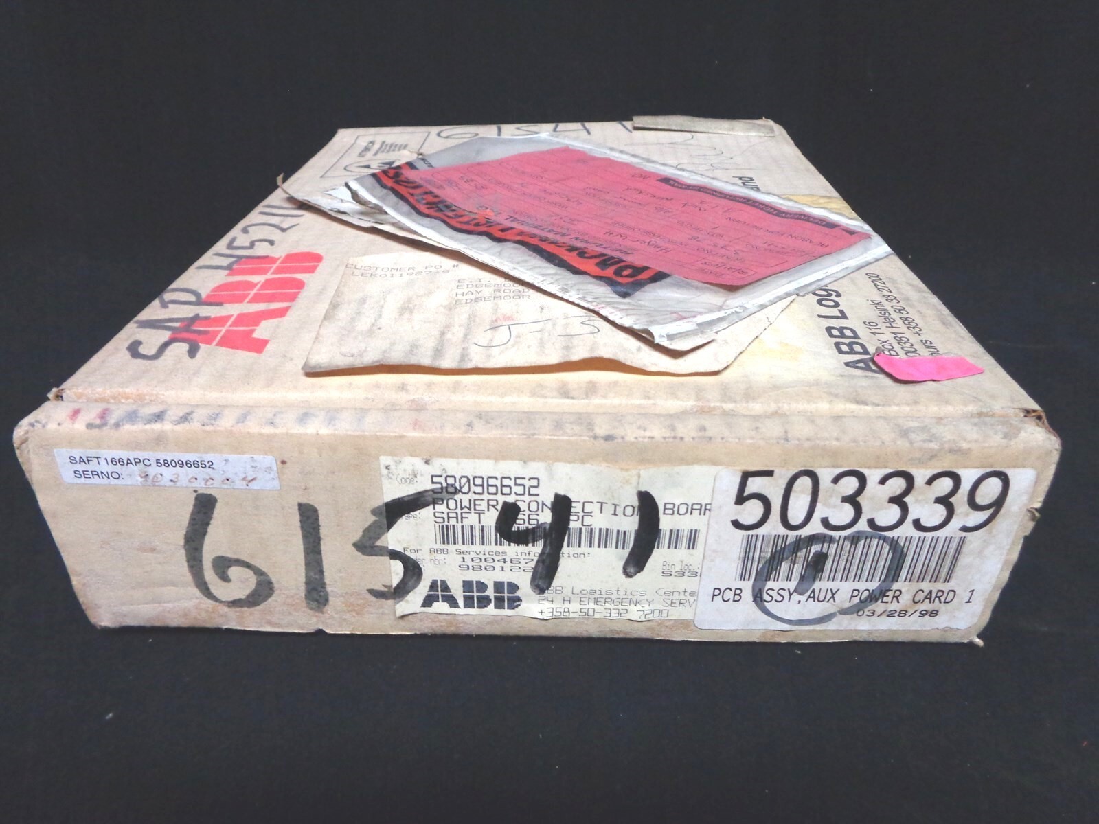 New ABB POWER SUPPLY BOARD SAFT-166-APC, 58096652 AB 901122 ABB – for ABB DRIVES