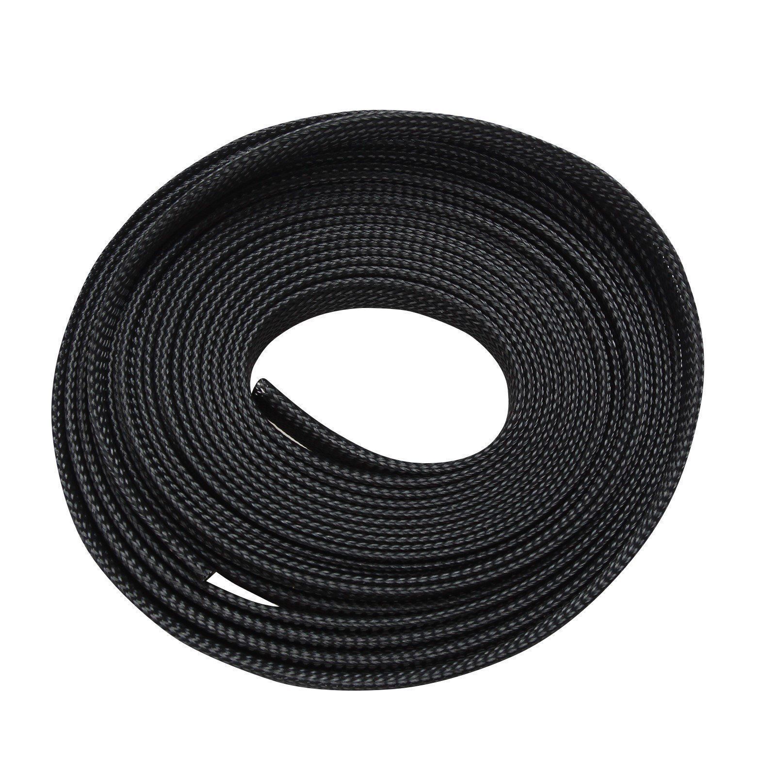 3/8″ 50 FT Black Expandable Wire Cable Sleeving Sheathing Braided Loom Tubing