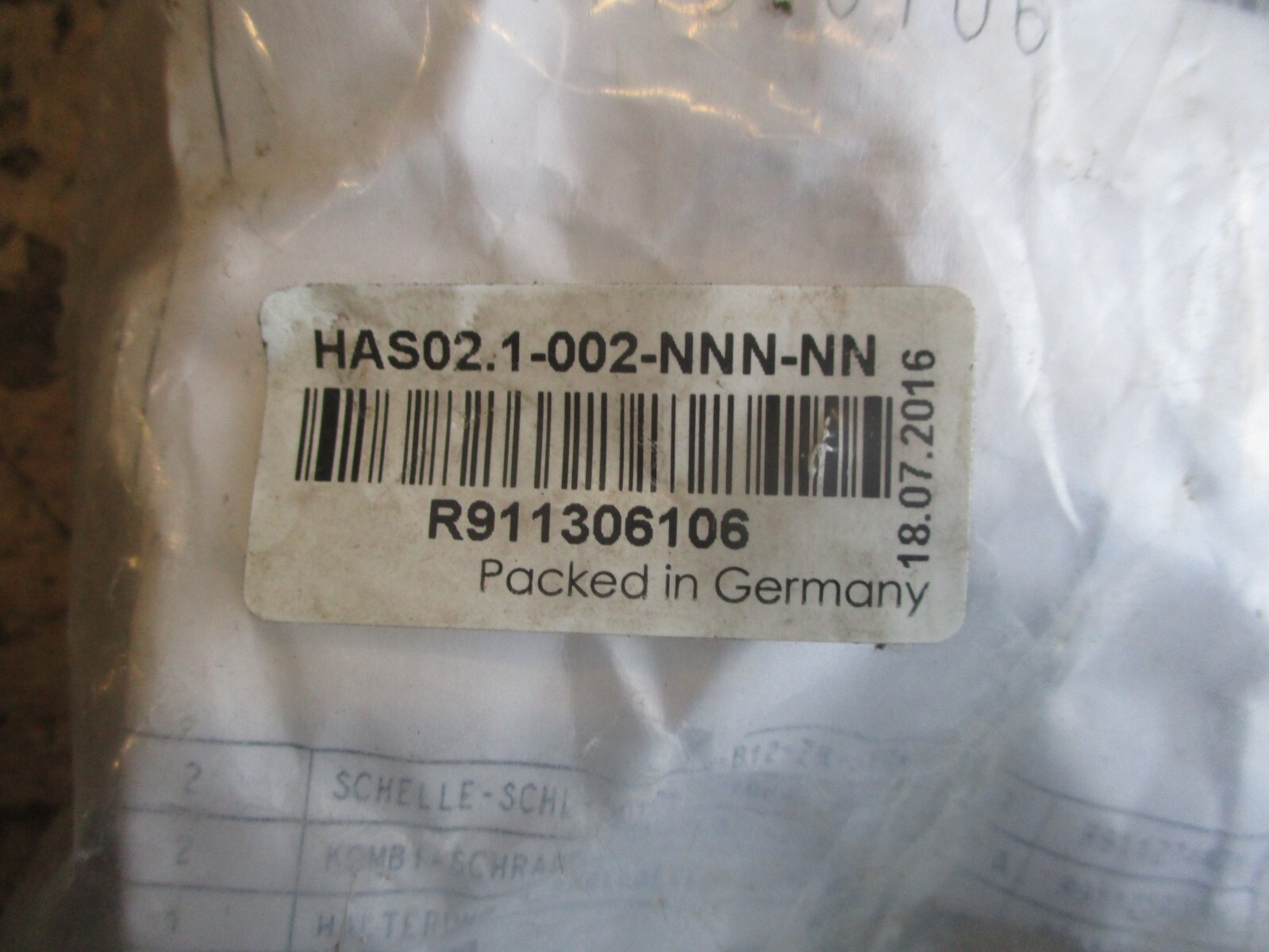 BOSCH Rexroth HAS02.1-002-NNN-NN Drive Connection, plate Cable Support Kit *NEW*