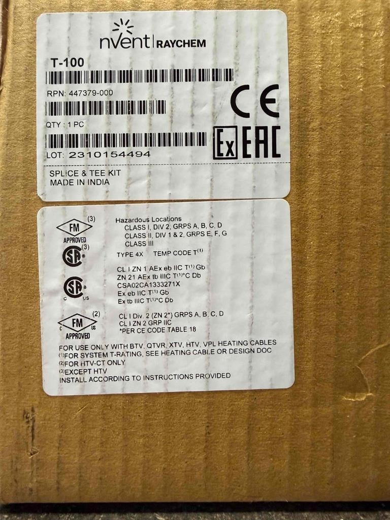 NEW Nvent Raychem T-100 447379-000 Splice & Tee Kit