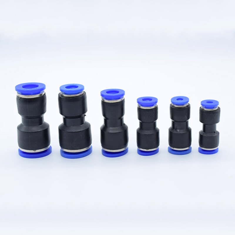 Pneumatic Push In Fittings Straight Equal/Reducing Connectors For Air Tube Hose