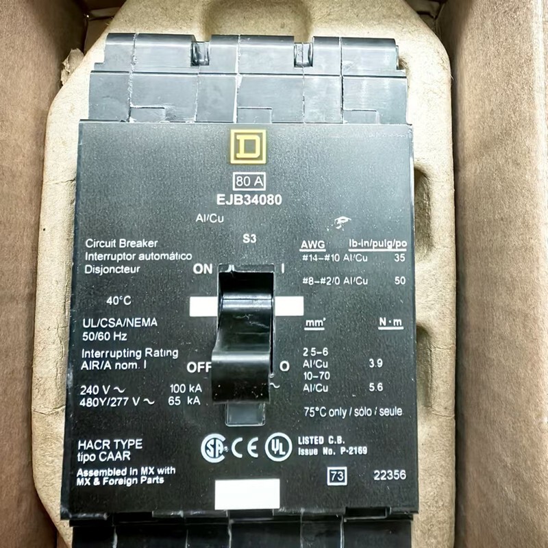 Schneider SQUARE D EJB34080 Circuit Breaker