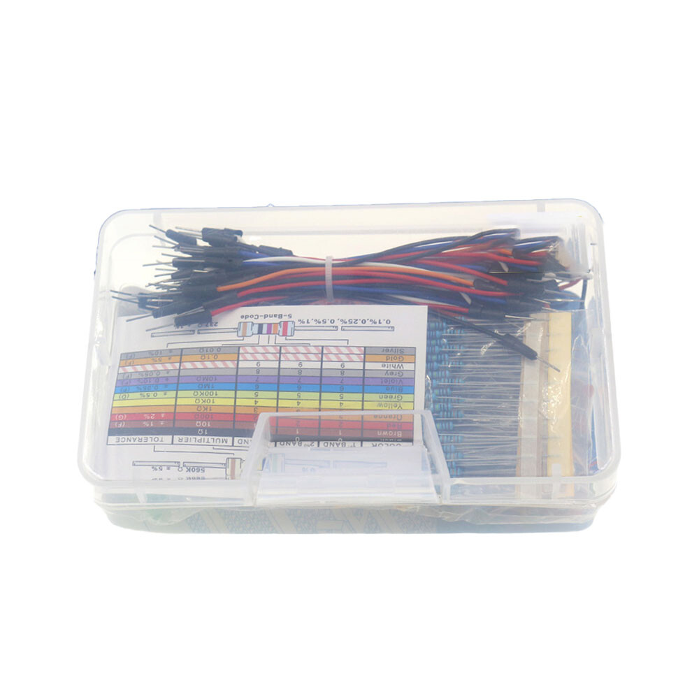 1* UNO R3 Starter Kit For Arduino Resistor/LED/Capacitor/Jumper Wires/Breadboard