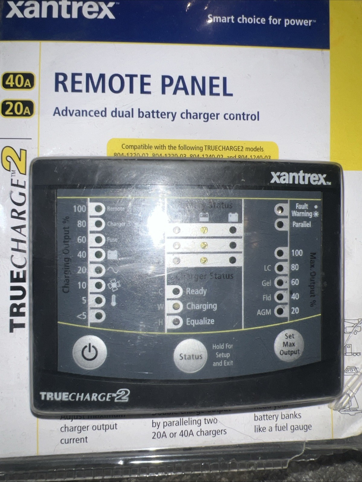 NEW Xantrex 808-8040-01 TrueCharge 2 Remote Panel Monitoring & Control