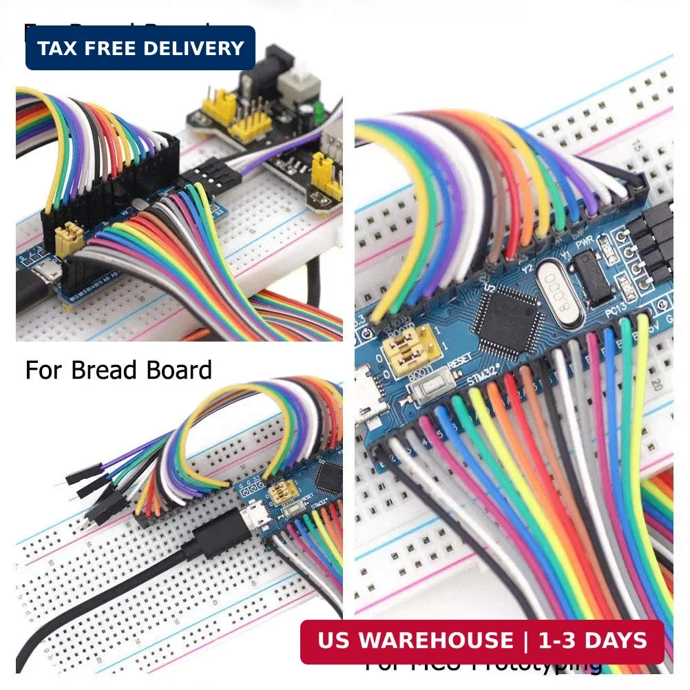 360-Pc Multicolor Breadboard Jumper Wires Kit – 30/20/10cm Dupont Cables (MF/MM/