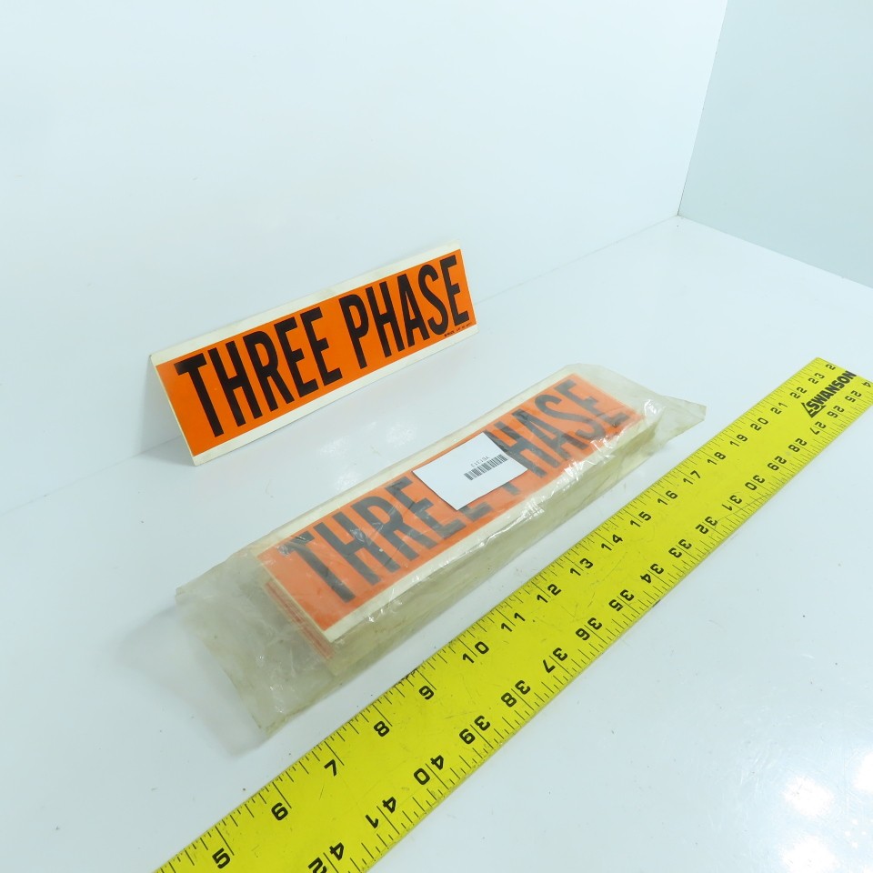Brady 44131 Vinyl THREE PHASE Marker Sticker Cards 9 x 2-3/4″ Lot Of 40