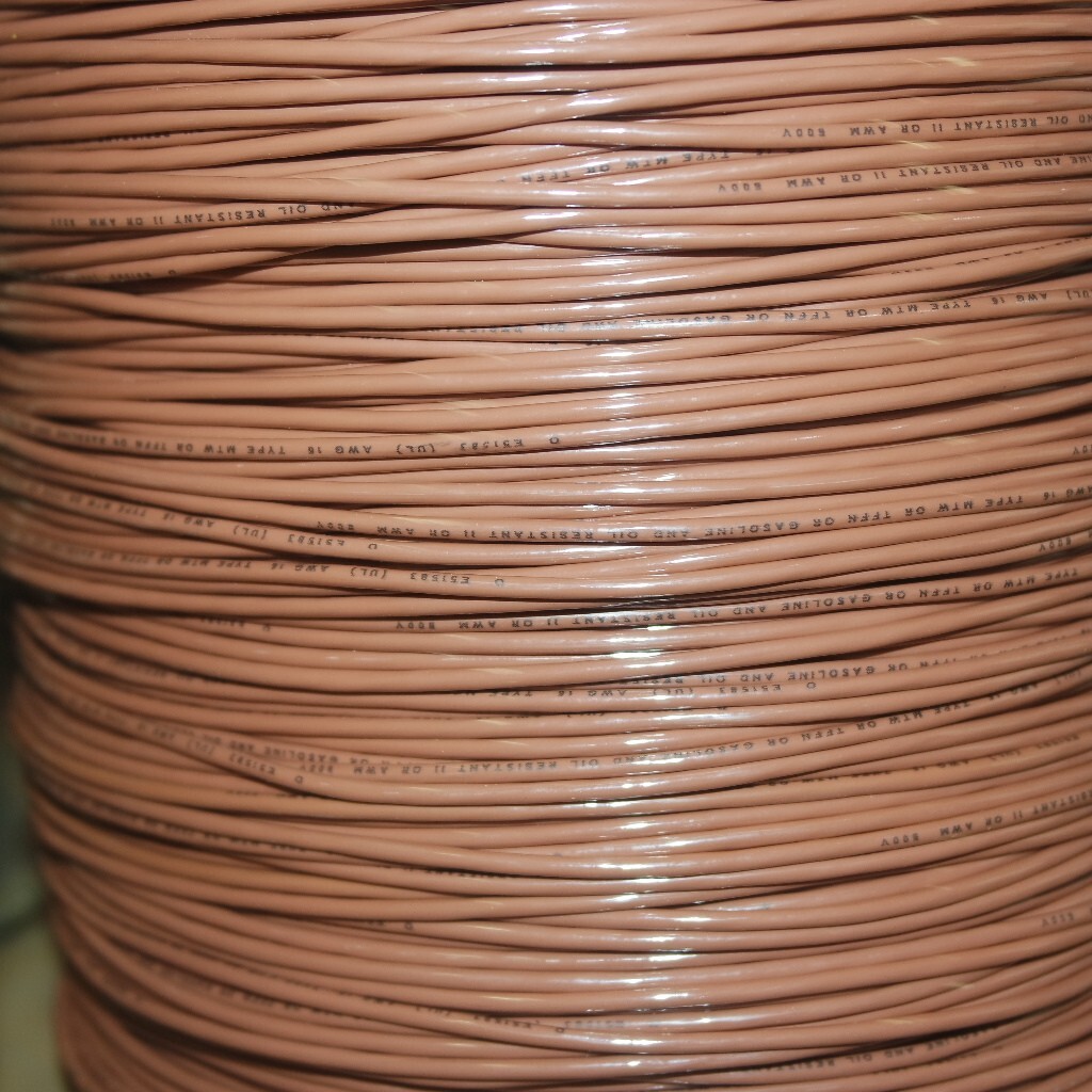 2281 ft 16 AWG MTW TFFN AWM BROWN 600V Wire 29LBS
