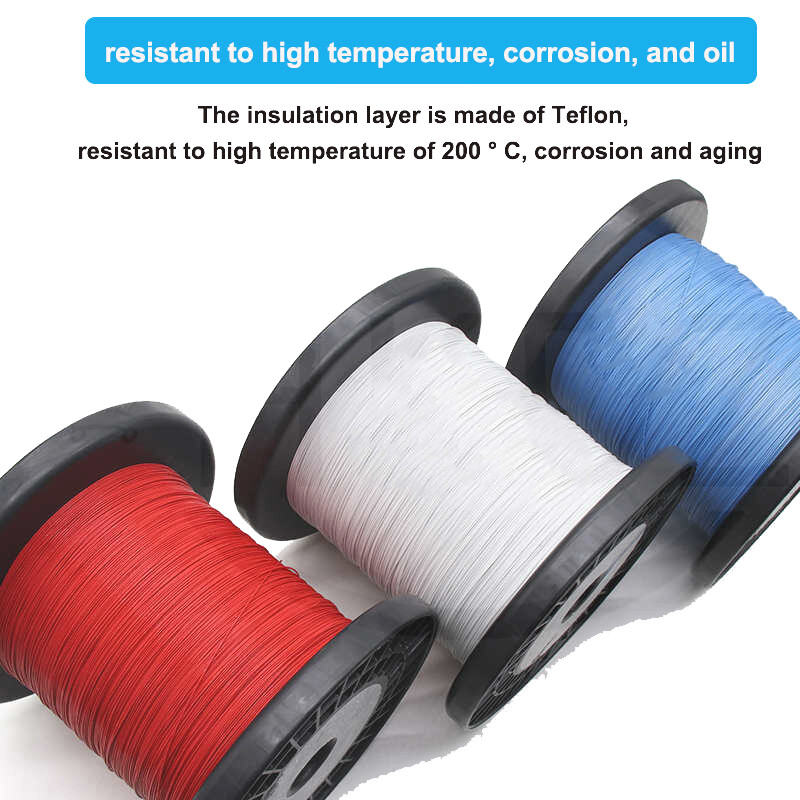 PTFE Cable Wire 26 28 30 32 34 36 38 40AWG Flexible Tinned Copper Cable UL10064