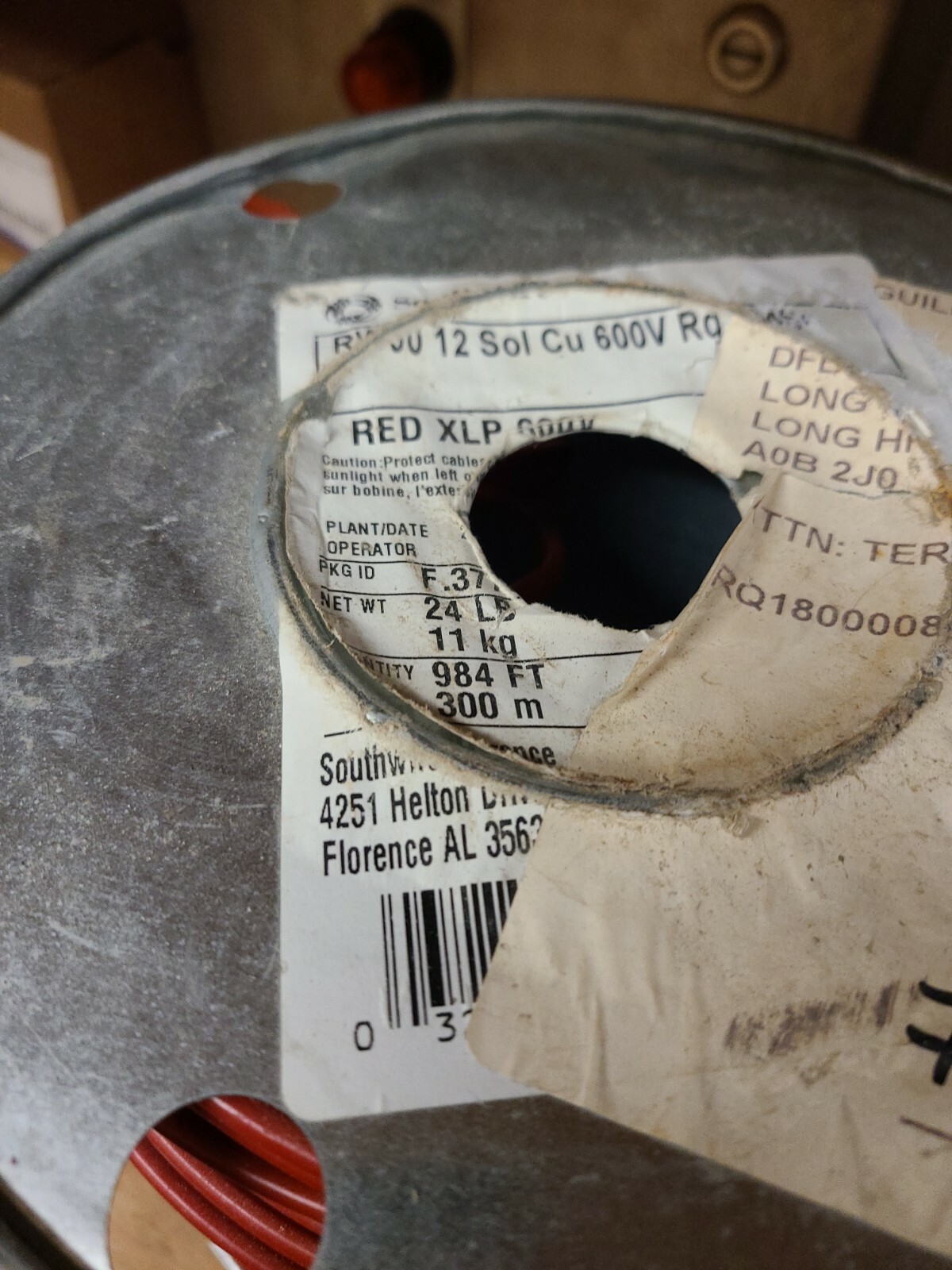 Roll Of RW90 12 Sol CU 600v XLP 984′ electrical wire 600v
