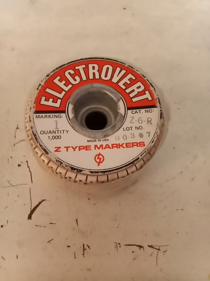 ELECTROVERT Z-6-R TYPE MARKERS MARKING 1. 1000 Count