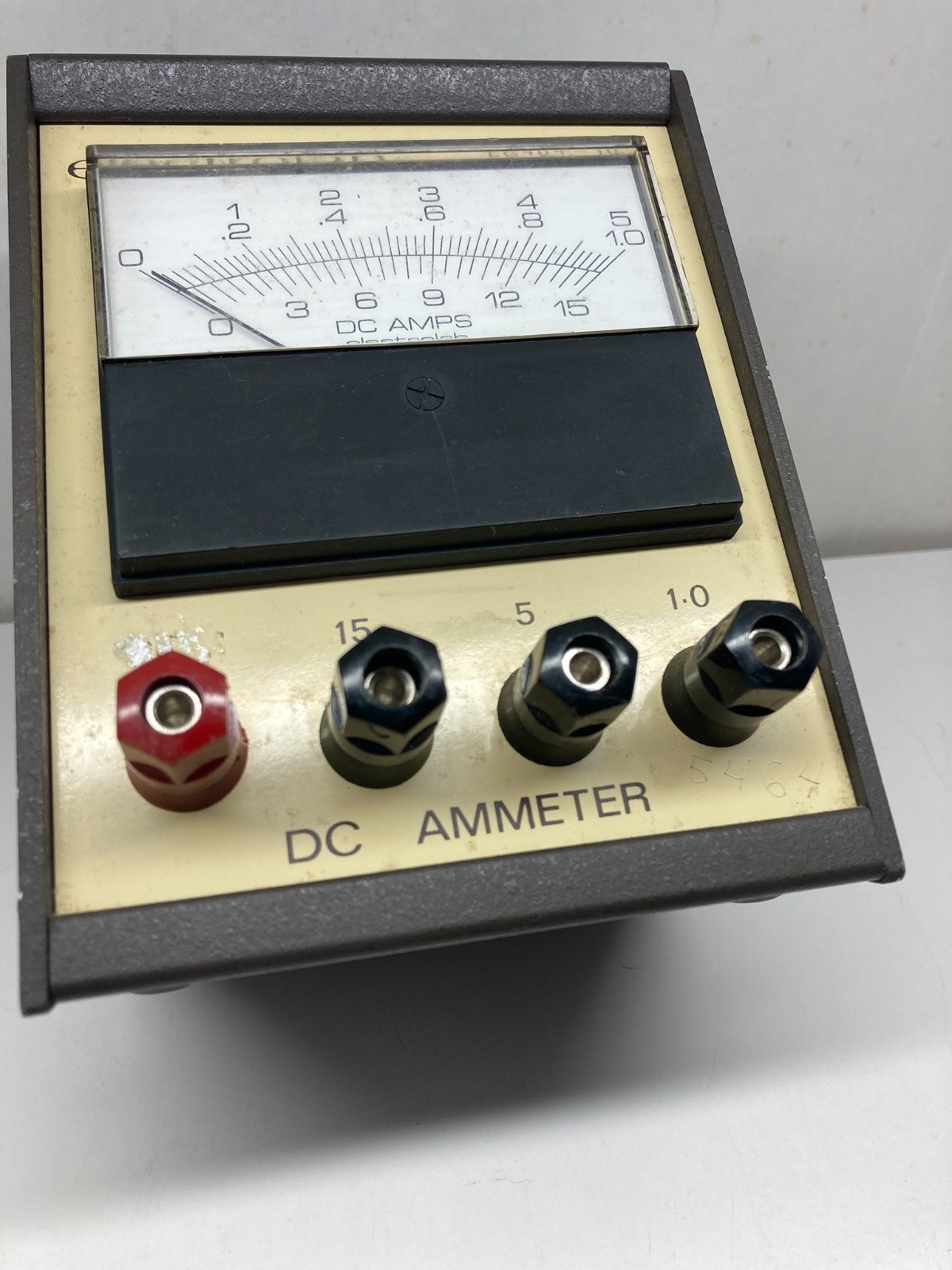 Electrolab Amp Meter EC 404-10, 0-1, 0-5, 0-15 DC Amps