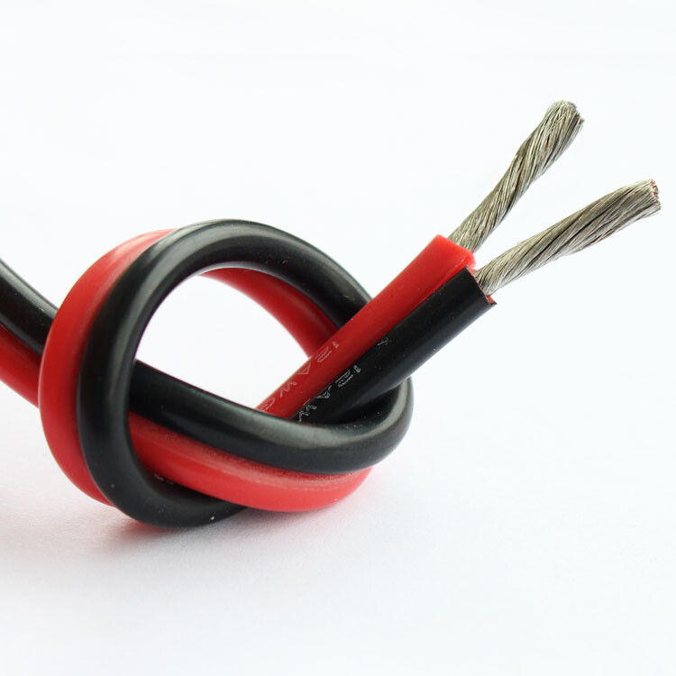 Red And Black Double Parallel Wires Extra 14 16 18 20 22 24AWG Soft Silicone