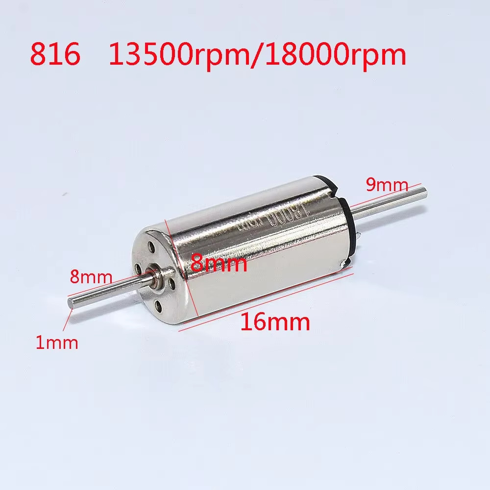 1PC 816 1020 1215 1524 1725 Dual Shaft Coreless Motor DC 6V 9V 12V Strong Magnet